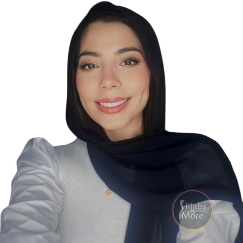BLACK Matching Chiffon Set - Shop BLACK Matching Chiffon Hijab Set | Hijabs&More | Free Shipping