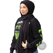 BLACK Premium Jersey - LONG - Hijabs Shop Long Jersey Hijabs - Hijabs Canada - Free Shipping in Canada