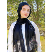 BLACK LACE Jersey Hijab - Hijabs
