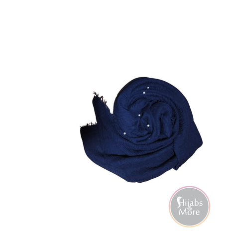 NAVY BLUE Pearl Premium Cotton - Buy Hijabs Canada - Black Premium Cotton Hijab - Free Shipping