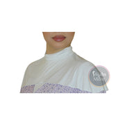 Modal Collar & Neck Cover - White - Modal Collar & Neck Cover For Hijab | Hijab Store | Free Shipping
