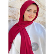 BURGUNDY LUXURY Ribbed Jersey - Muslim Scarves - BURGUNDY Ribbed Jersey Hijabs - Online Hijab Stores