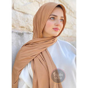 KHAKI LUXURY Ribbed Jersey - Muslim Scarves - KHAKI Ribbed Jersey Hijabs - Online Hijab Store