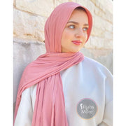 PINK LUXURY Ribbed Jersey - Muslim Scarves | PINK Ribbed Jersey Hijabs | Online Hijab Store