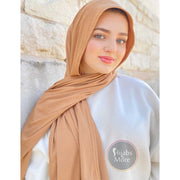 KHAKI LUXURY Ribbed Jersey - Muslim Scarves - KHAKI Ribbed Jersey Hijabs - Online Hijab Store