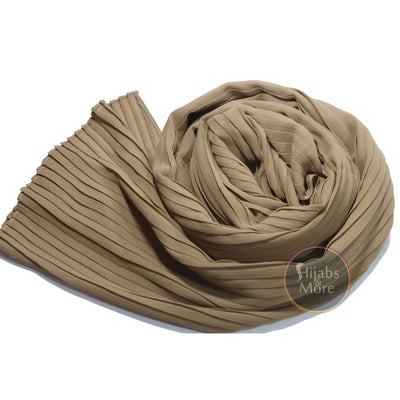 BEIGE Pleated Chiffon