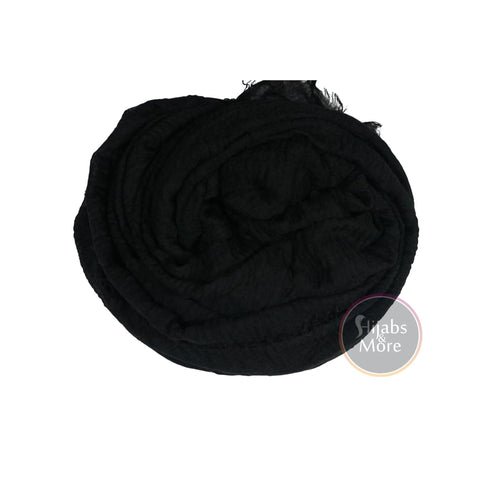 BLACK Ripple Cotton - Hijabs