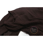 BROWN Pleated Chiffon