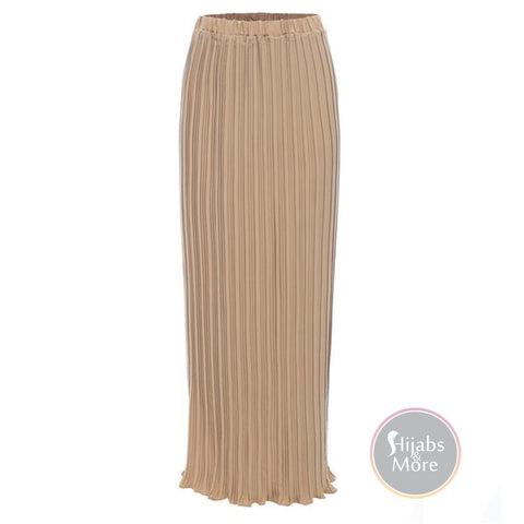 Modest Pleated Skirts - Small / Nude Pink - Skirts